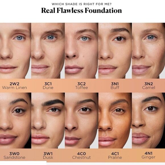 🆕Laura Mercier 4W1 Suntan Real Flawless Weightless Perfecting Foundation New - Picture 7 of 16